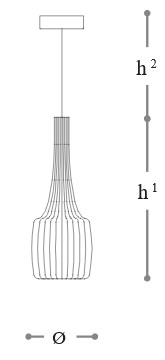 Bossanova Incanto Italamp Pendant Lamp - Dimensions